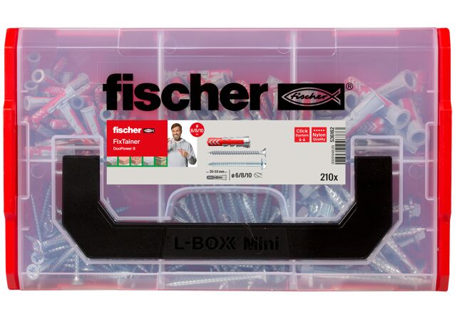 Packaging: "fischer FixTainer - DuoPower and screws"