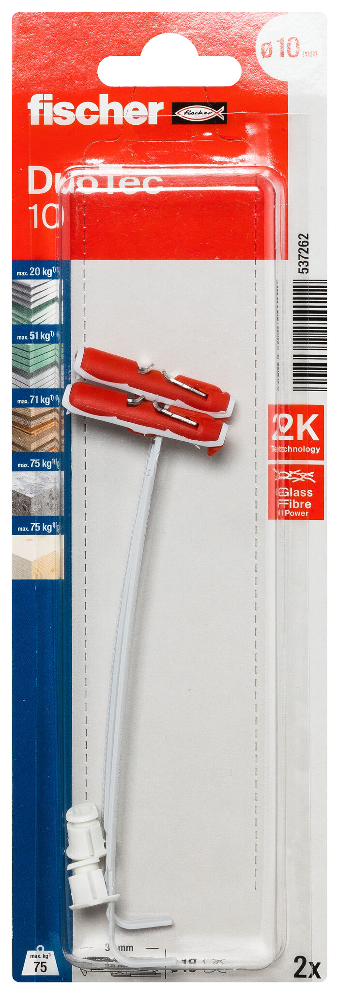 Packaging: "fischer DuoTec 10"