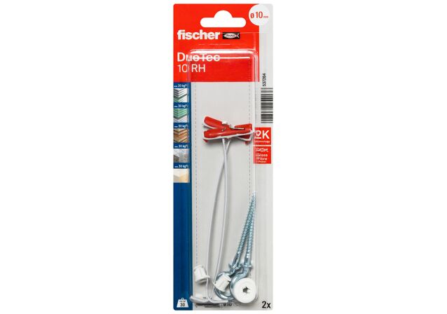 Packaging: "fischer DuoTec 10 RH round hook"