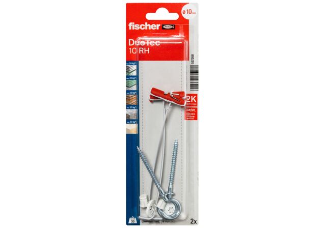 Packaging: "fischer DuoTec 10 RH round hook"