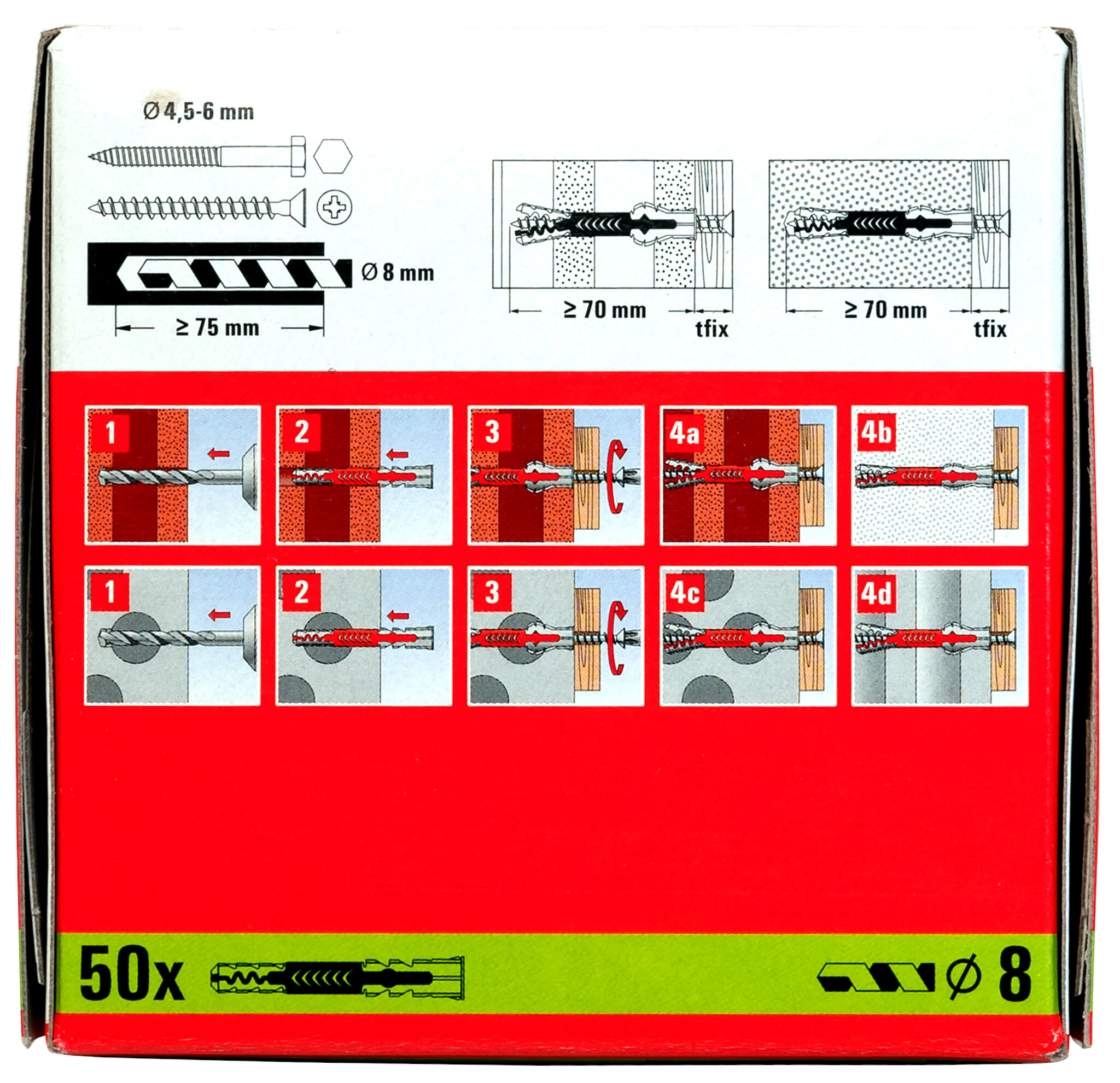 Packaging: "fischer DuoPower 8 x 65"