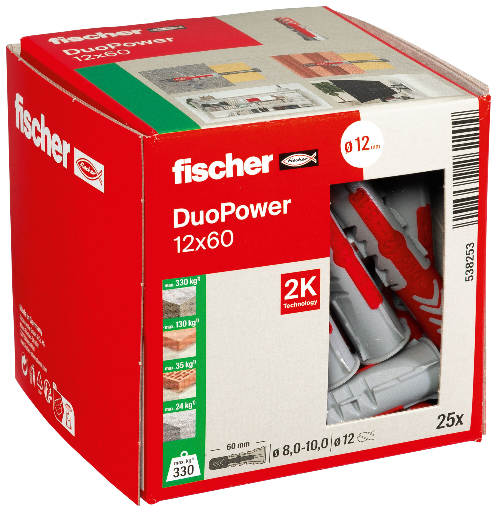 Packaging: "fischer DuoPower 12 x 60"