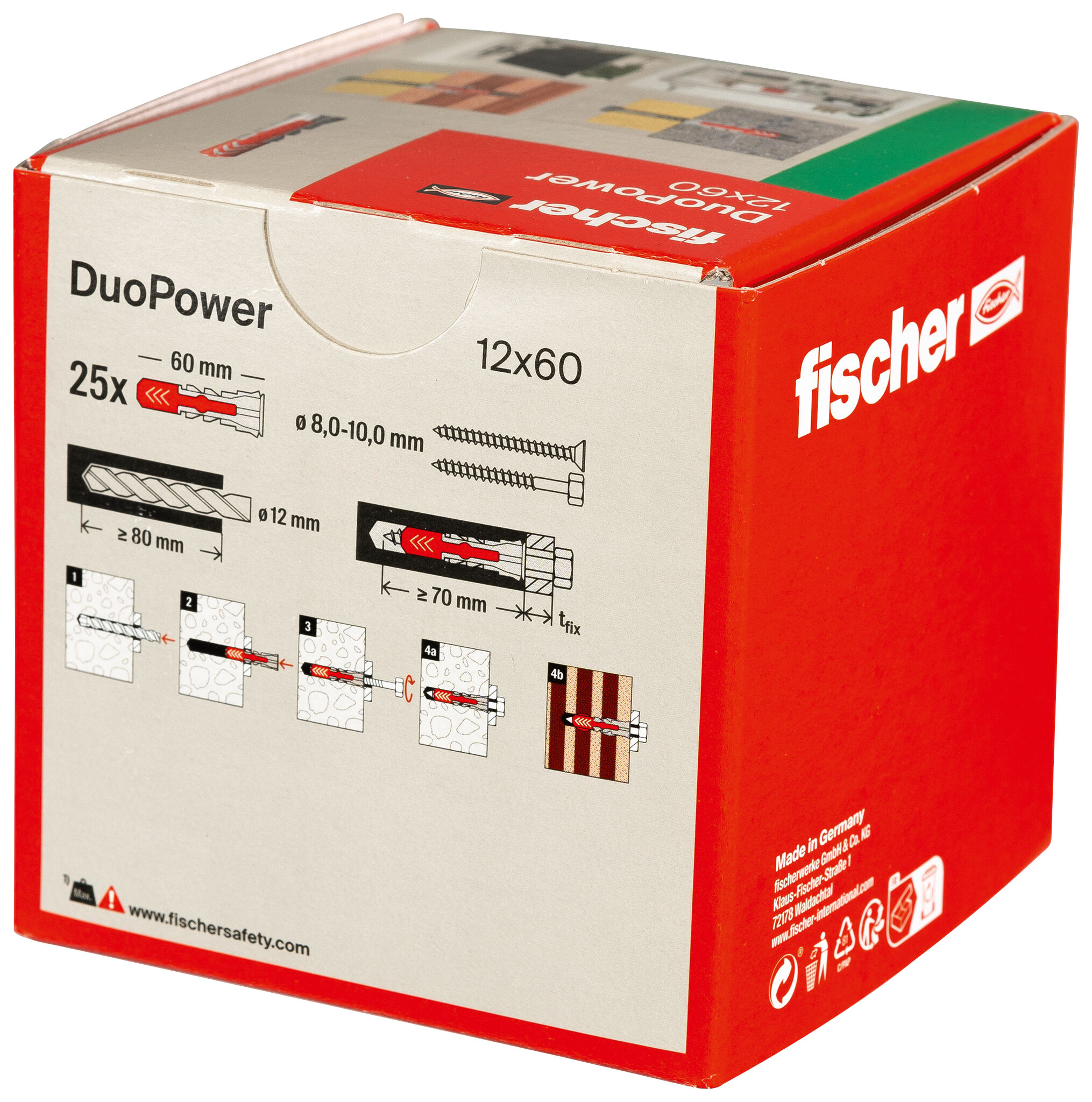 Packaging: "fischer DuoPower 12 x 60"