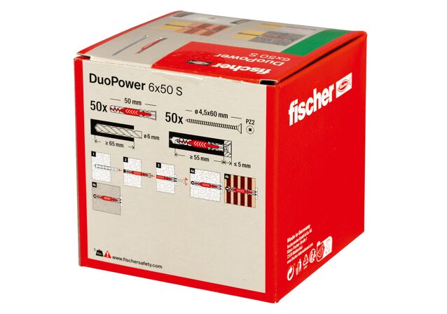 Emballasje: "fischer DuoPower 6 x 50 S LD"