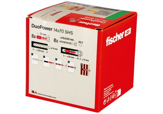 Cheville Fischer DuoPower - 10,0 MM x 80,0 MM - boîte de 25