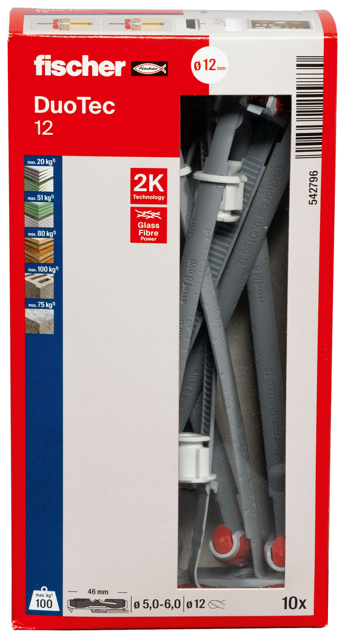 Packaging: "fischer DuoTec 12"