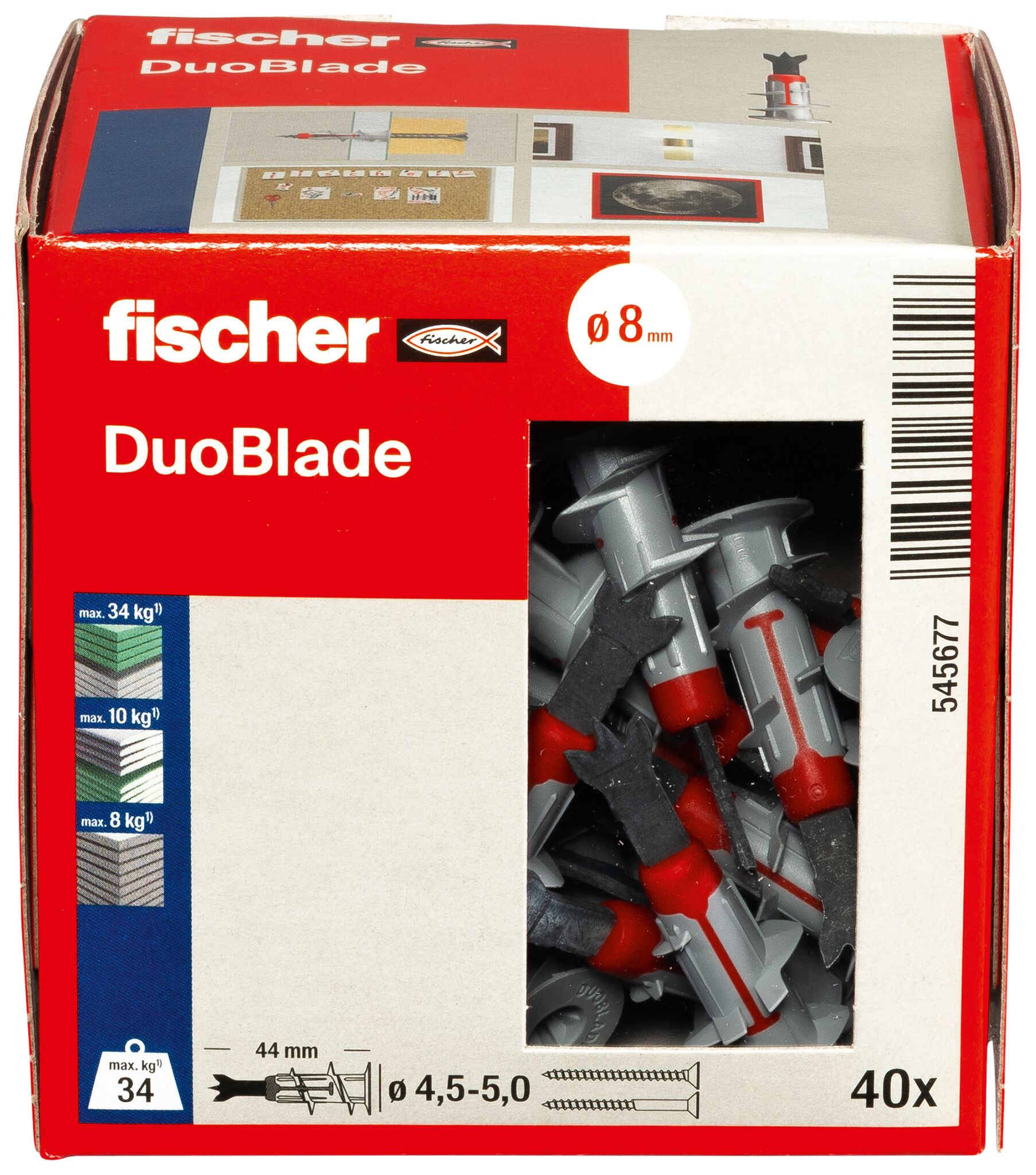 Packaging: "fischer Plasterboard fixing DuoBlade"