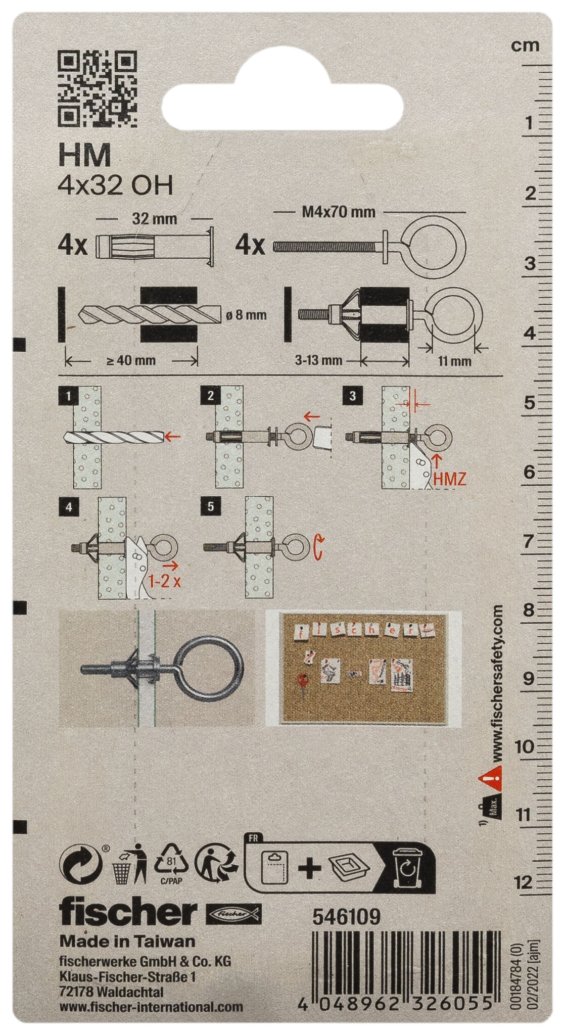 Packaging: "fischer HM 4 x 32 OH K NV"