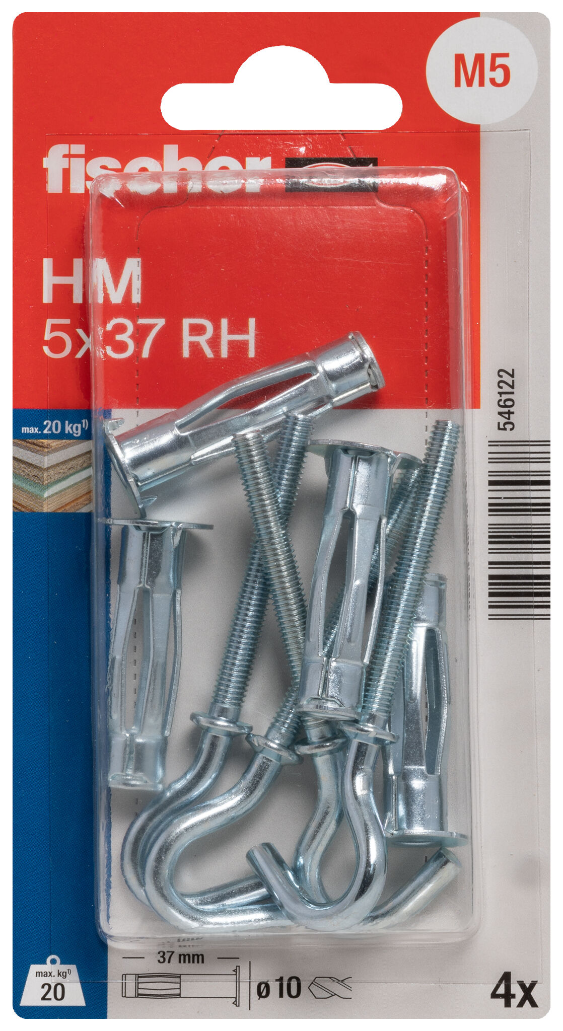 Packaging: "fischer HM 5 x 37 RH K NV"