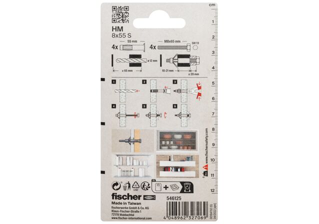 Packaging: "fischer HM 8 x 55 S K NV"