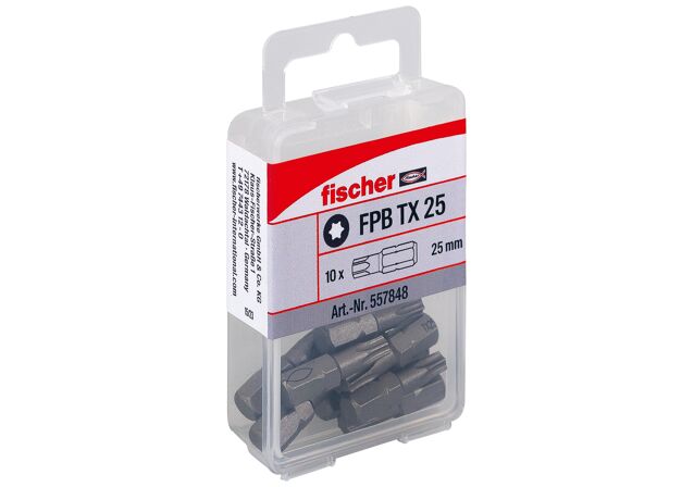 Emballasje: "fischer Bits FPB TX25 ProfiBit W 10 STK (NOBB 57525512)"
