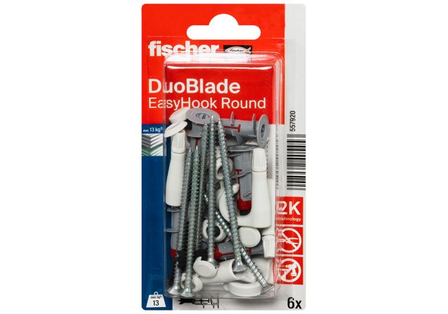 Packaging: "fischer EasyHook Round DuoBlade"