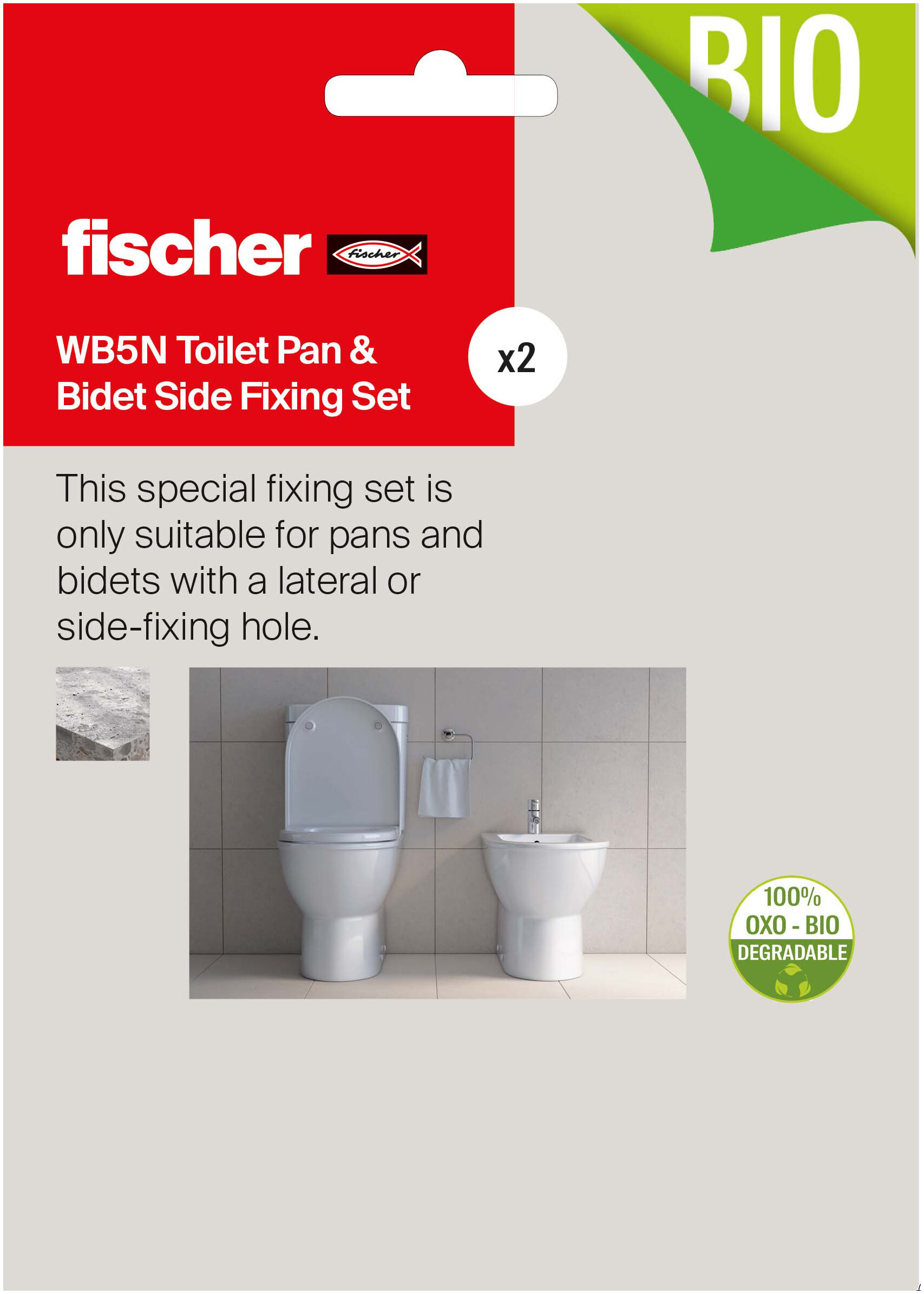 Packaging: "WB5N Toilet Pan Side Fixing Set"