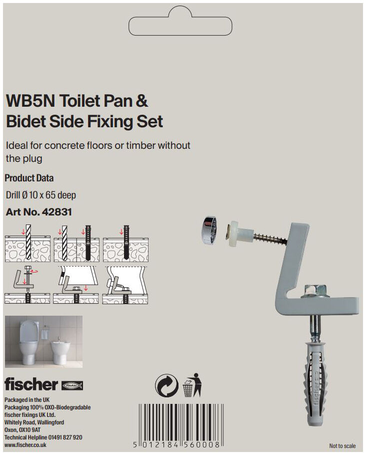 Packaging: "WB5N Toilet Pan Side Fixing Set"