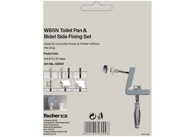 Packaging: "WB5N Toilet Pan Side Fixing Set"