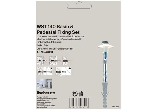 Packaging: "WST140 Basin & Pedestal Fixing Set"