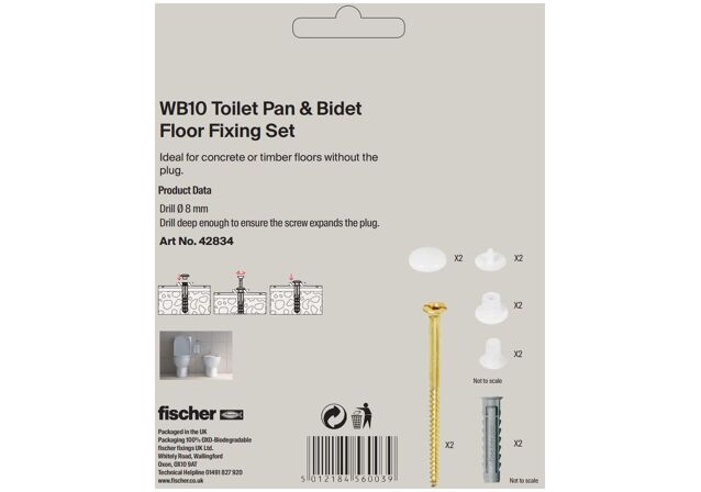 Packaging: "WB10 Toilet Pan Floor Fixing Set"