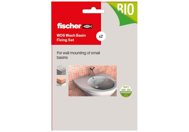 Packaging: "fischer Wash basin and urinal fixing WD 8 x 111"