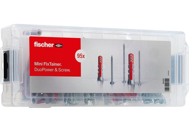 Produktbild: "fischer Mini FixTainer DuoPower + Schrauben"