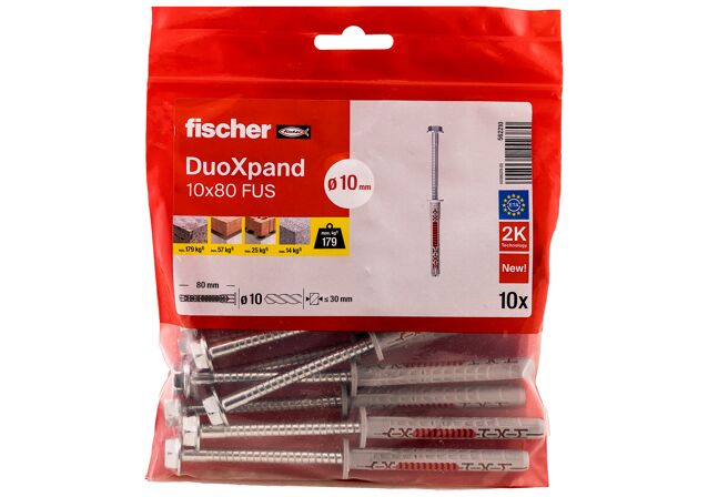 Packaging: "fischer Çerçeve sabitleme DuoXpand DuoXpand 10 x 80 FUS B"