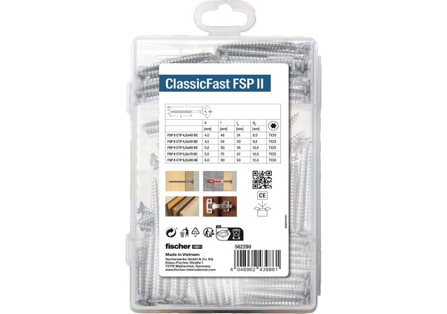 Obrázok produktu: "fischer Profi-Box ClasicFast FSP II TX so zapustenou hlavou a čiastočným závitom 4,0 - 6,0"