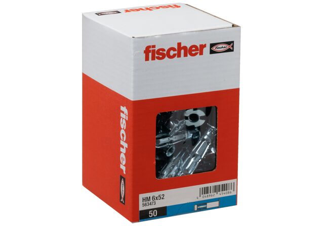 Packaging: "fischer metalen hollewandplug HM 6x52"