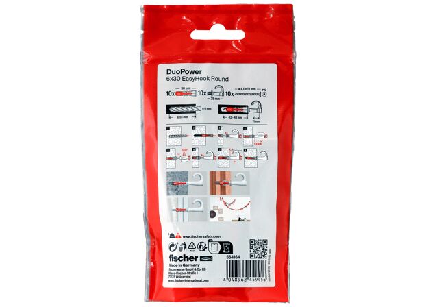 Packaging: "fischer EasyHook Round DuoPower 6x30 PB NV"