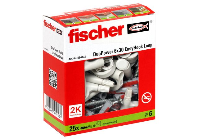 Verpackung: "fischer EasyHook Loop DuoPower 6x30"