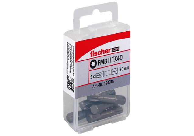Verpackung: "fischer FMB II TX40 Bit (5er Pack)"