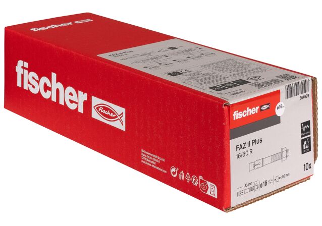 Packaging: "fischer cıvata ankraj FAZ II Plus 16/60 R paslanmaz çelik"