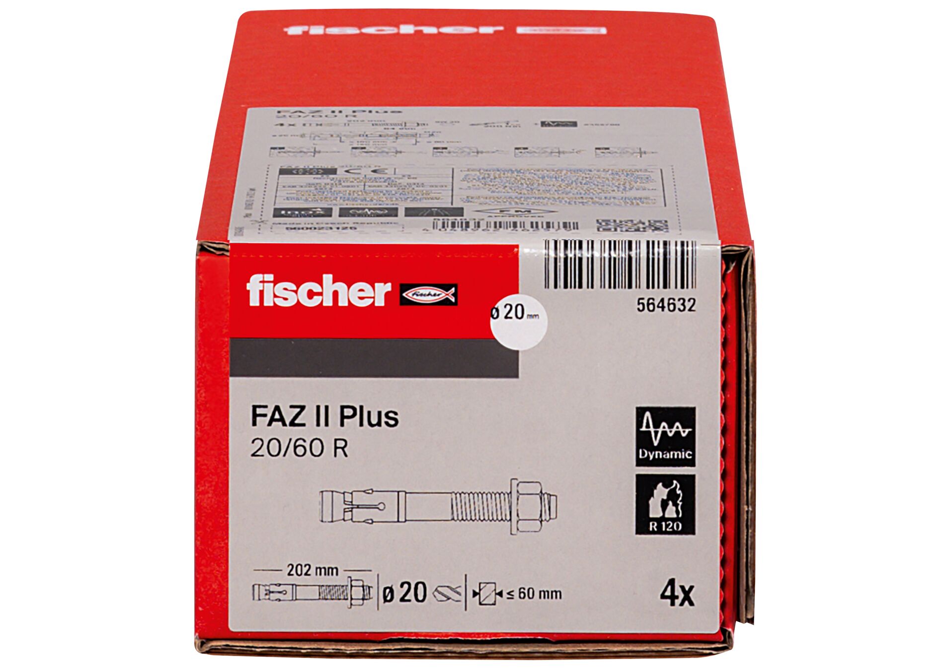 fischer bolt anchor FAZ II Plus 20/60 R stainless steel