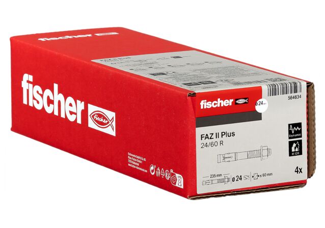 Verpackung: "fischer Bolzenanker FAZ II Plus 24/60 R nicht rostender Stahl"