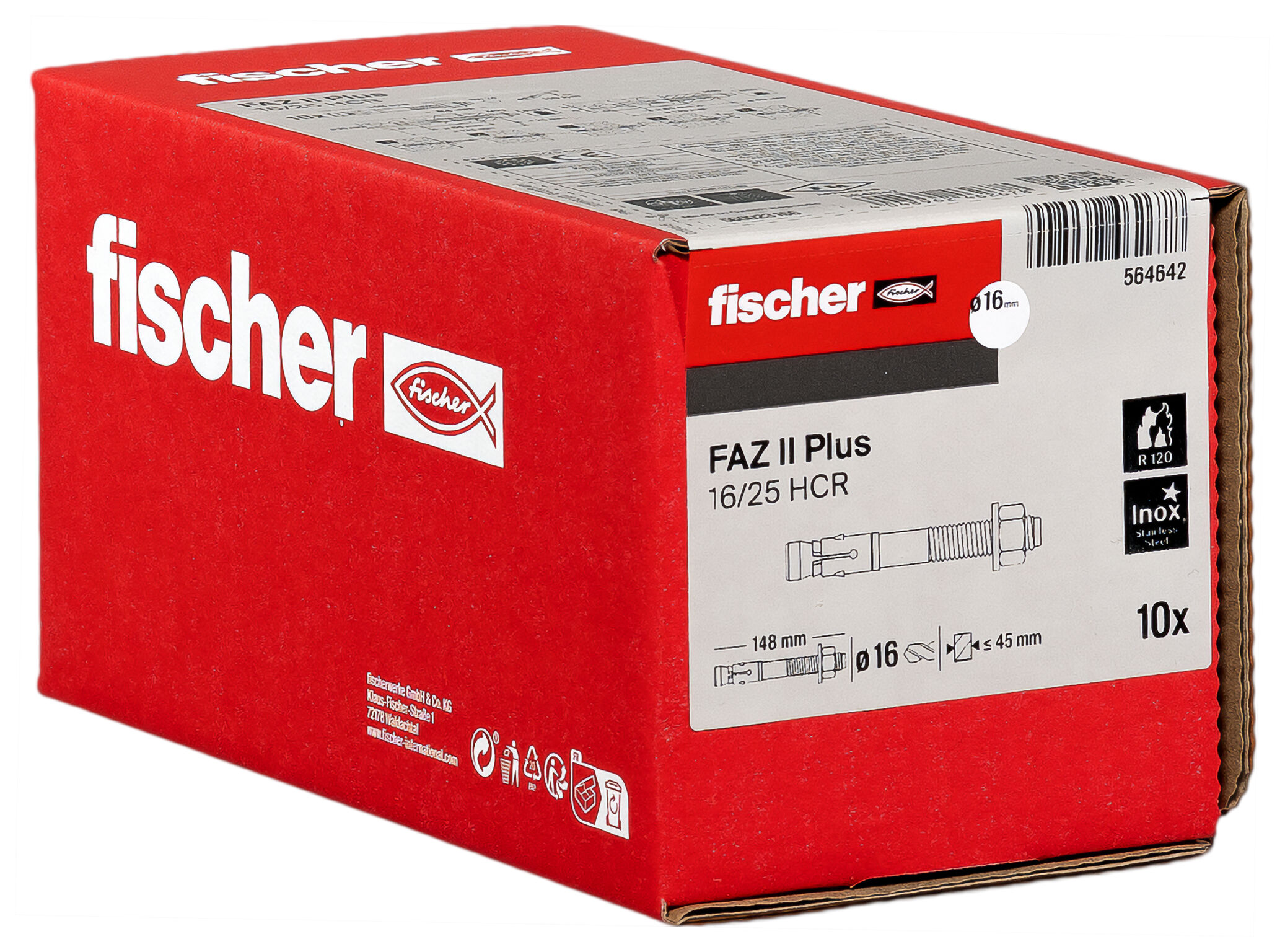 Fischer Bolzenanker FAZ II 10/70 - Edelstahl A4 Dübel