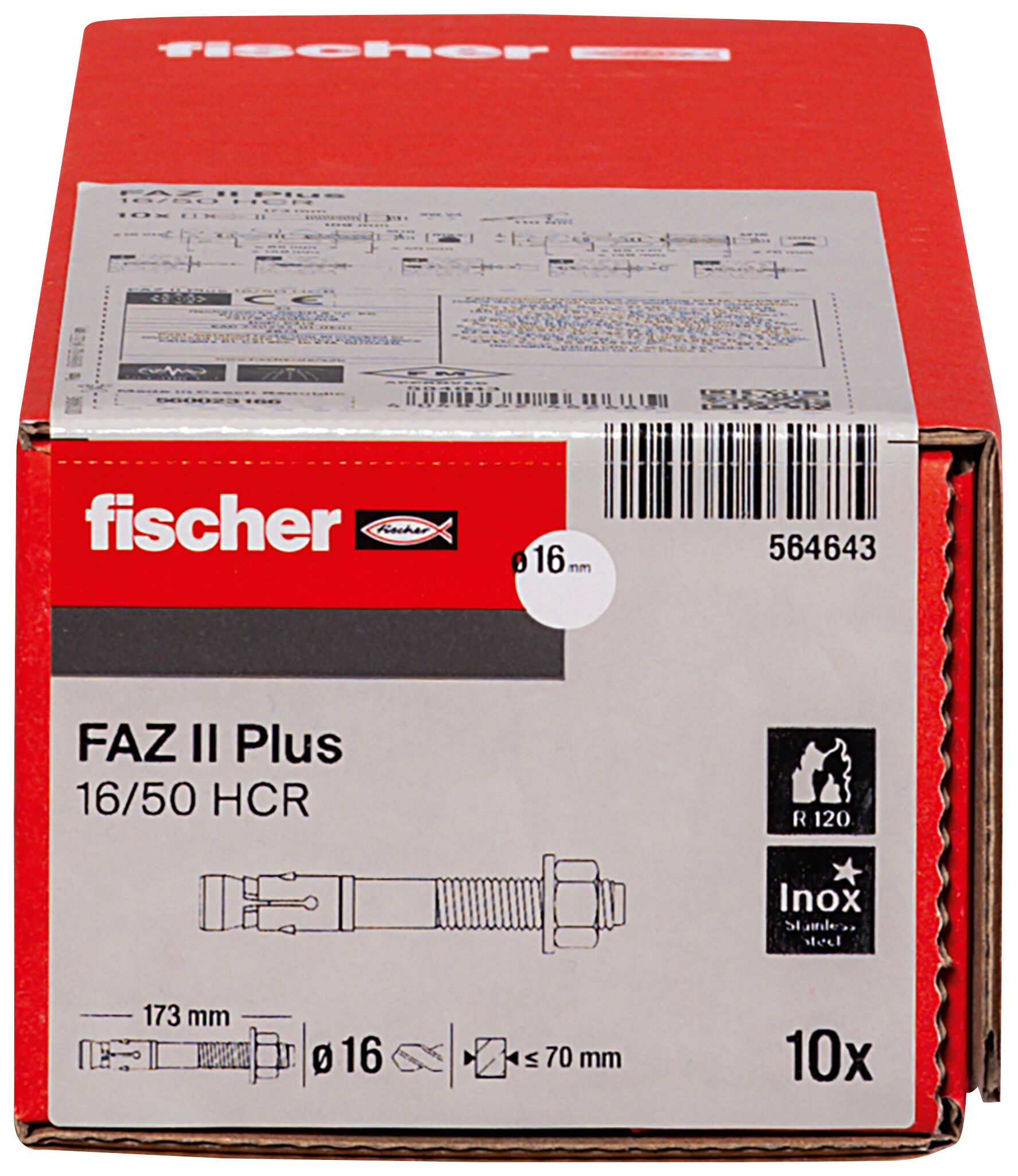 fischer bolt anchor FAZ II Plus 16/50 HCR highly corrosion