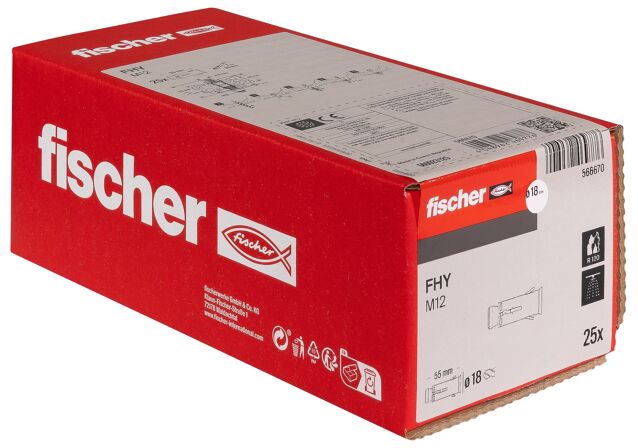 Packaging: "fischer Hollow-ceiling anchor FHY M12 electro zinc plated"
