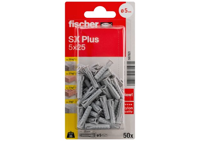 Packaging: "fischer Expansionsplugg SX Plus 5 x 25"