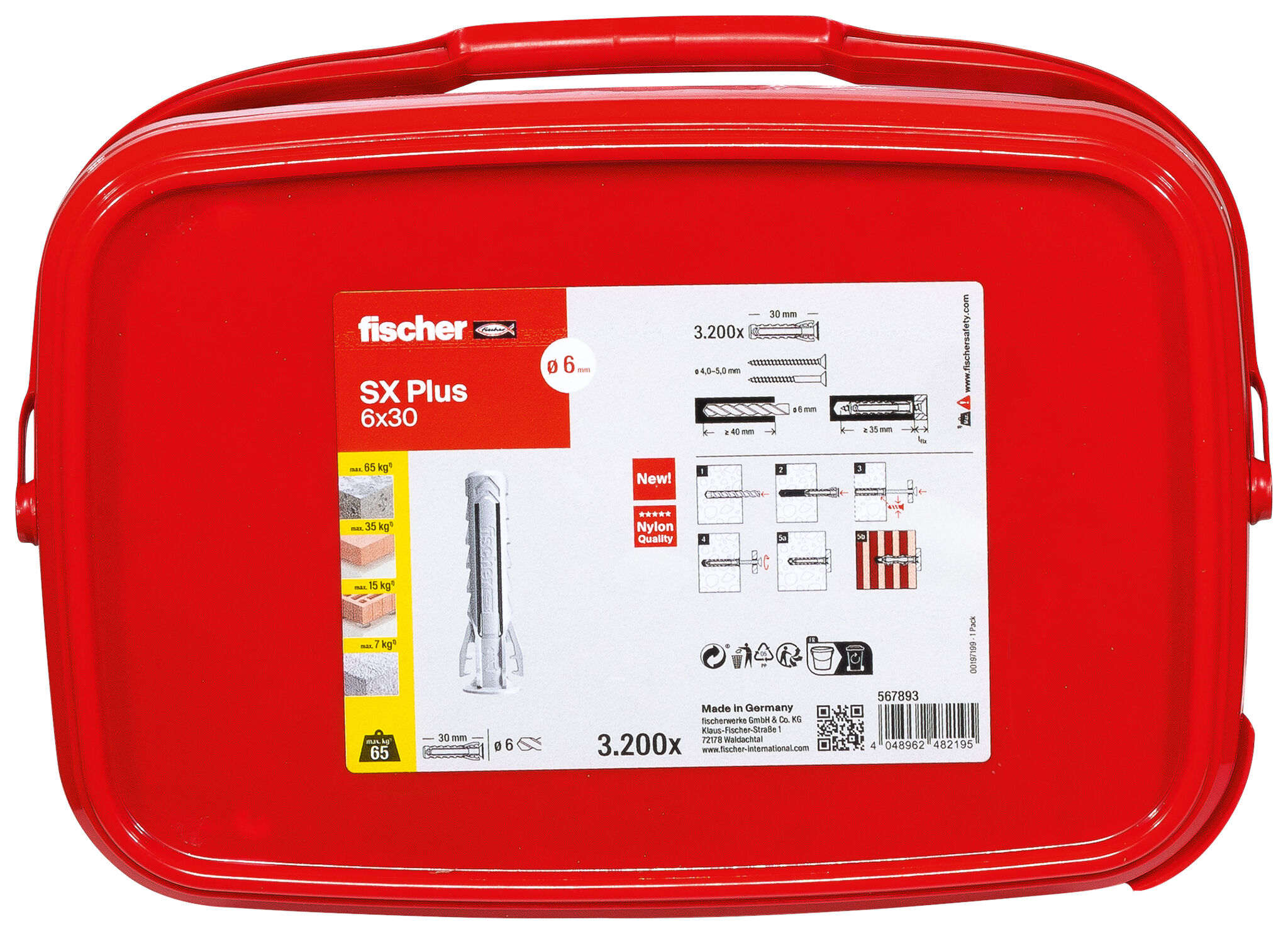 fischer Expansion plug SX Plus 6 x 30 in bucket fischer Expansion plug SX Plus 6 x 30 in bucket