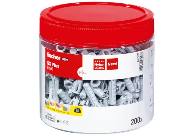 Packaging: "fischer Expansion plug SX Plus 6 x 30 Can"