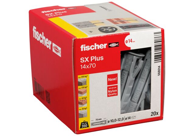 Packaging: "fischer Genişletme tapası SX Plus 14 x 70"