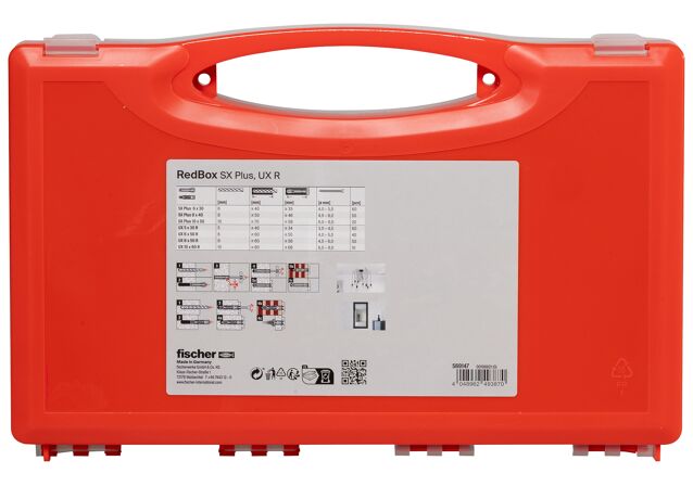 Packaging: "fischer Red-Box - cheville SX Plus, UX 6,8,10"