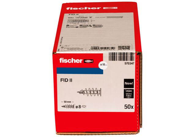 Packaging: "fischer Insulation fixing FID II"