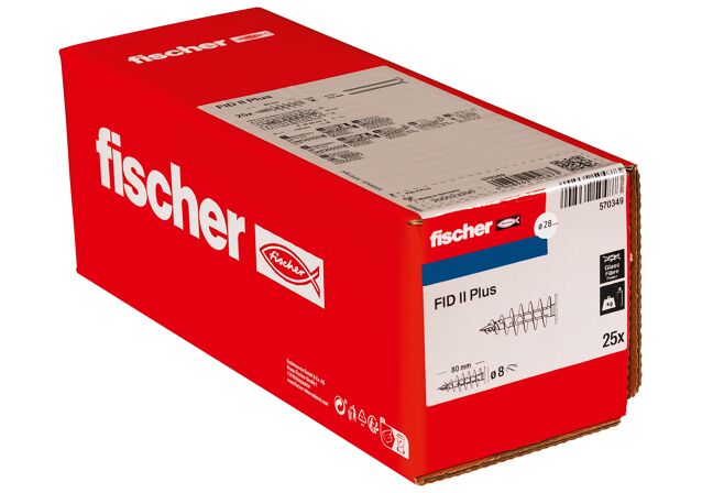 Packaging: "fischer isolatiemateriaalplug FID II Plus"