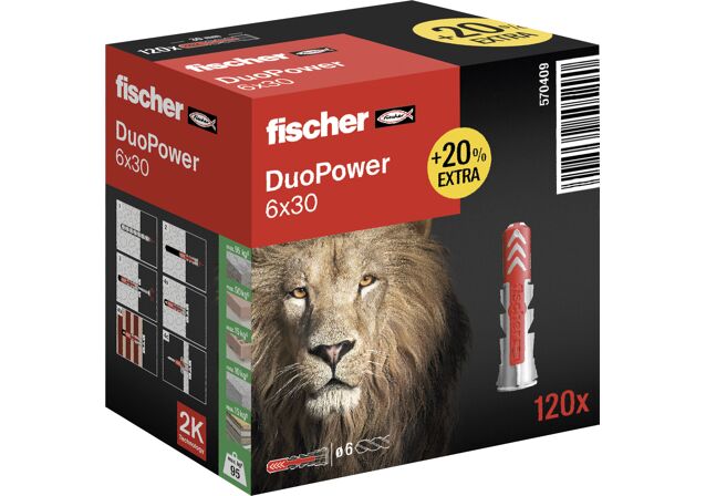 Produktbild: "fischer DuoPower 6 x 30 (+20% mehr Inhalt)"