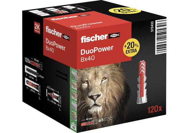 Produktbild: "fischer DuoPower 8 x 40 (+20% mehr Inhalt)"