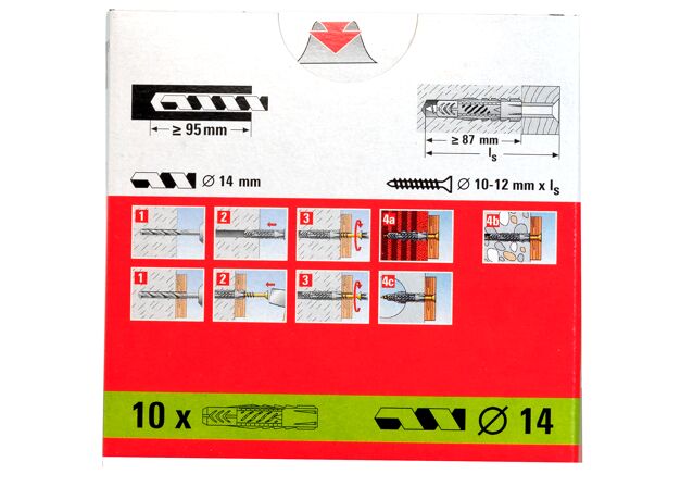 Packaging: "fischer Universal plug UX 14 x 75 in carton"