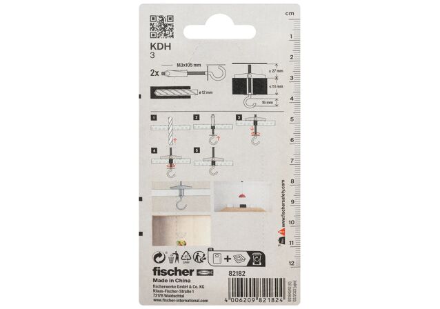 Packaging: "fischer Spring toggle KDH 3 K SB-card"