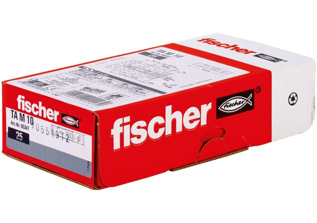 Packaging: "fischer Stålanker TA M10 elforzinket"