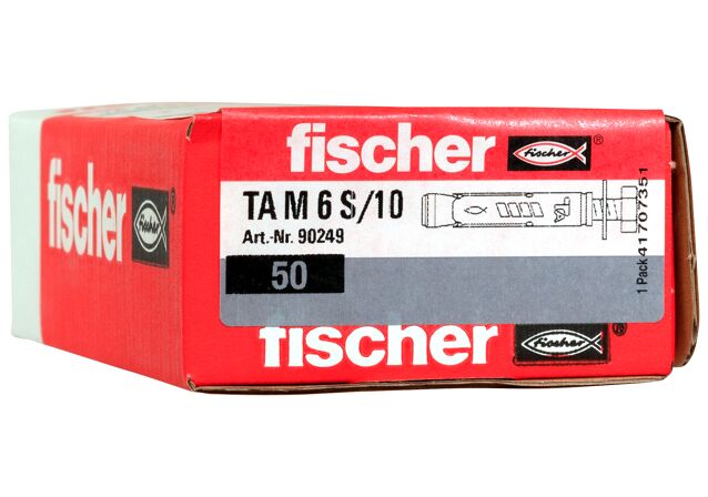 Packaging: "fischer Hulsanker TA M6 S/10 met bout elektrolytisch verzinkt"