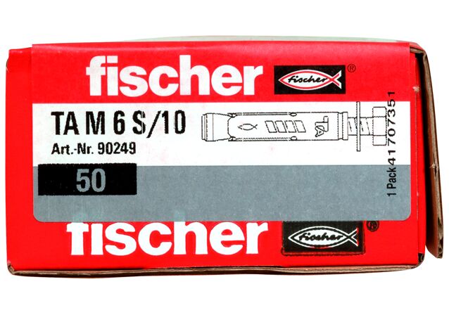 Συσκευασία: "fischer TA M6 S/10 Αγκύριο βαρέως τύπου βίδα"