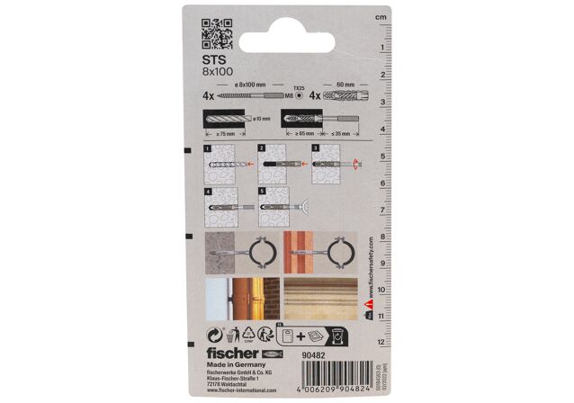 Packaging: "fischer Stud screw STS 8 x 100 + UX K"